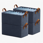 Grozaro Foldable Navy-Blue Wardrobe Organizer With Durable Handle