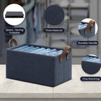 Grozaro Foldable Navy-Blue Wardrobe Organizer With Durable Handle