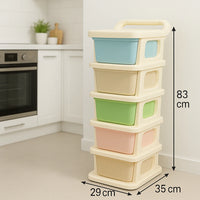 Grozaro Multipurpose 5-Layer Smart Modular Drawer with Wheels
