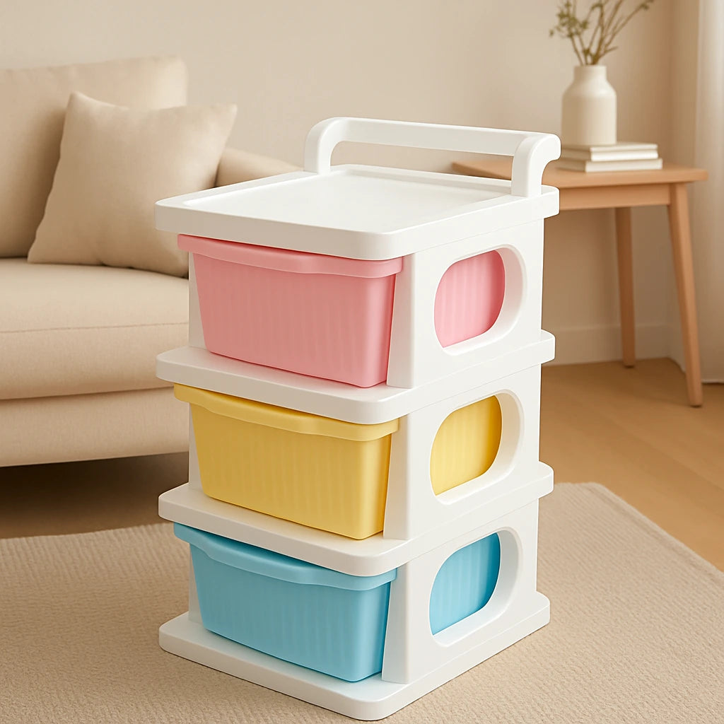 Grozaro Multipurpose 3-Layer Smart Modular Drawer with Wheels