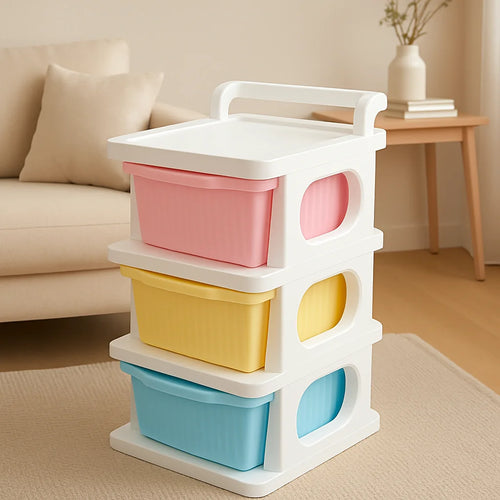 Grozaro Multipurpose 3-Layer Smart Modular Drawer with Wheels