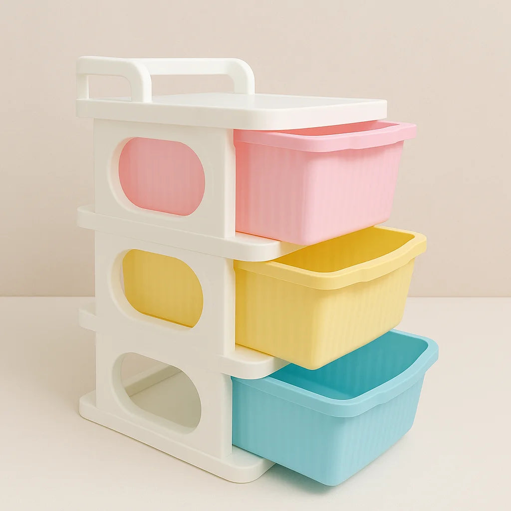 Grozaro Multipurpose 3-Layer Smart Modular Drawer with Wheels
