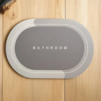 Grozaro Non-Slip 3.5mm Water Soaking Grey Door Mat With Rubber Backing