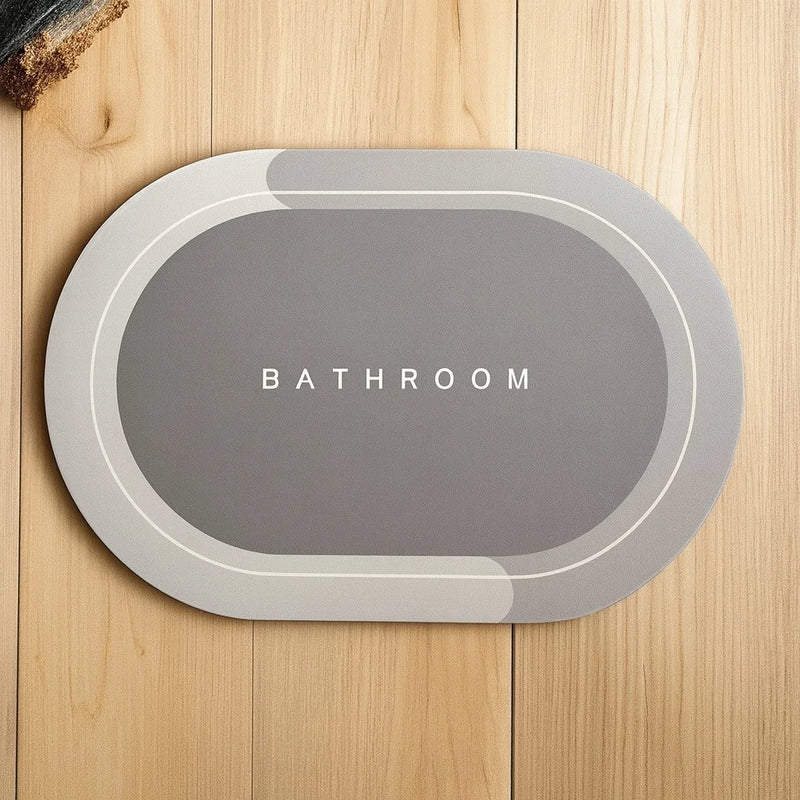Grozaro Non-Slip 3.5mm Water Soaking Grey Door Mat With Rubber Backing