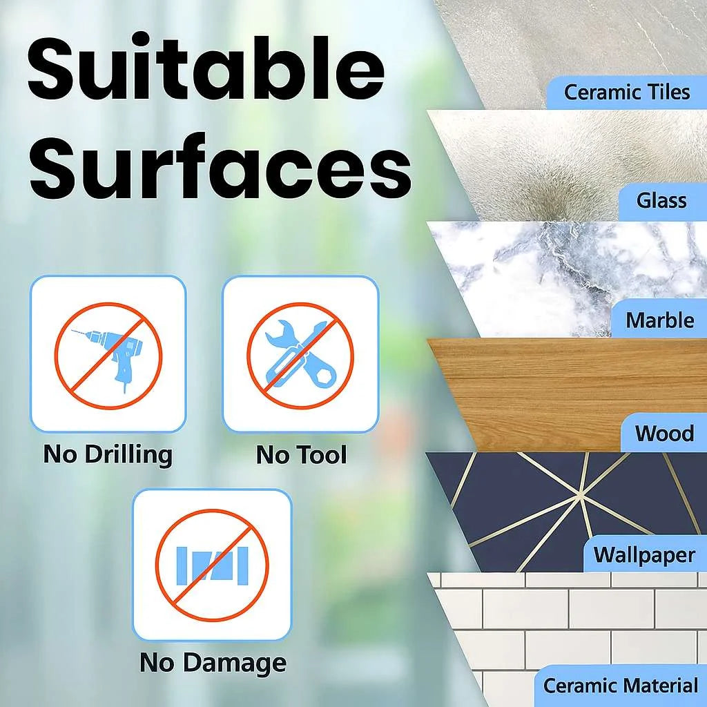 Grozaro Adjustable Shower Curtain Tension Rod 125CM| Non-Drilling| Anti-Skid|Multi-Purpose| Spring Pull Rod - (Stainless Steel)