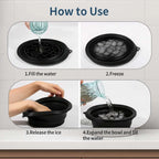Grozaro Foldable Black Ice Face Bowl | Cold Therapy Facial Skincare Bowl for Glowing Skin
