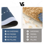 Grozaro Non-Slip 3.5mm Water Soaking Blue Door Mat With Rubber Backing