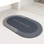 Grozaro Non-Slip 3.5mm Water Soaking Grey Door Mat With Rubber Backing