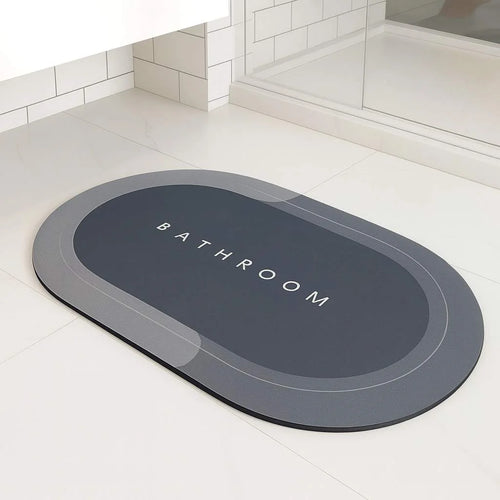 Grozaro Non-Slip 3.5mm Water Soaking Grey Door Mat With Rubber Backing