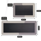 Grozaro Grey Non-Slip Kitchen Rug Combo Water Absorbent with Rubber Backing, 120x40cm + 60x40cm