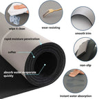 Grozaro Grey Non-Slip Kitchen Rug Combo Water Absorbent with Rubber Backing, 120x40cm + 60x40cm