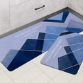 Grozaro Feather Print Non-Slip Kitchen Rug Combo Water Absorbent With Rubber Backing, 120x40cm + 60x40cm