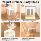 Grozaro Multifunctional Yogurt Filter with FineYogurt Filter Mesh Strainer (1400 ml)