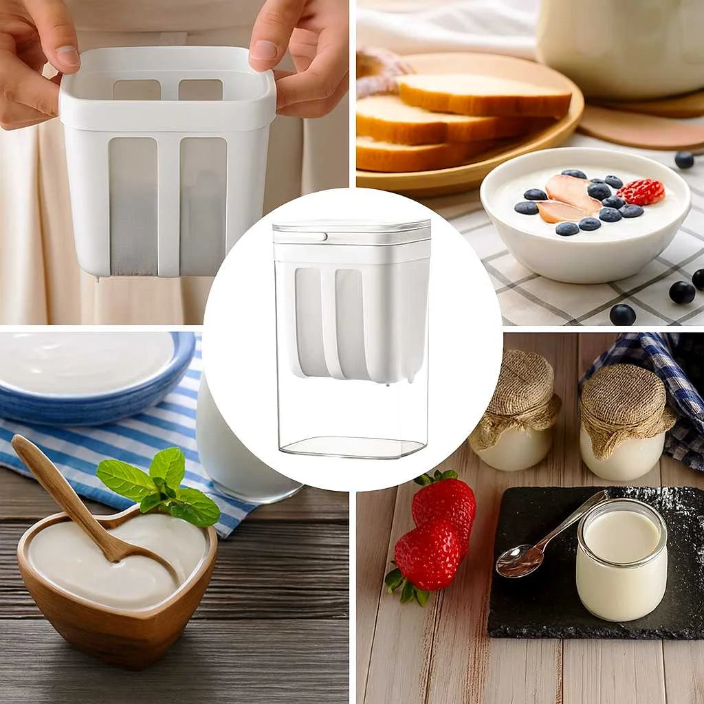 Grozaro Multifunctional Yogurt Filter with FineYogurt Filter Mesh Strainer (1400 ml)