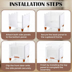 Grozaro Multi Layer Design Flip Top Modular Storage Cabinet (3 Layer)