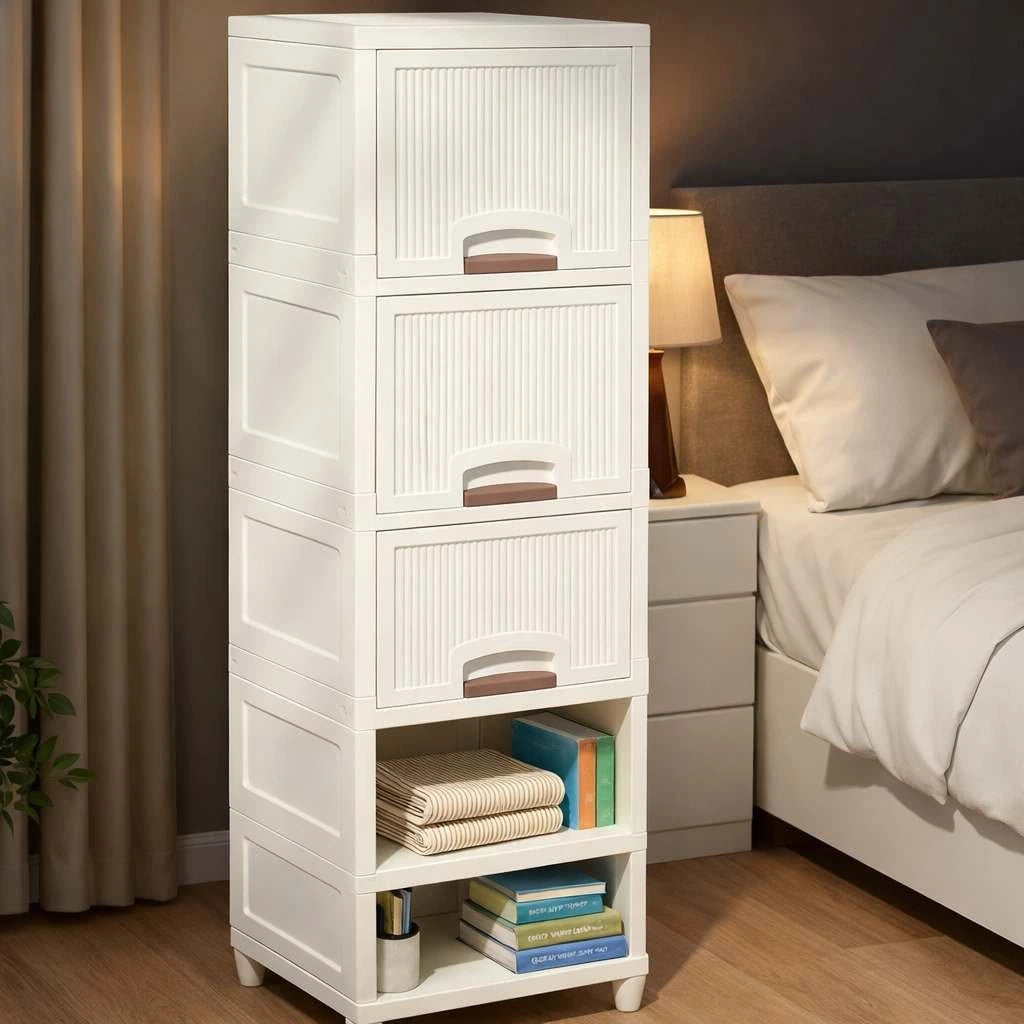 Grozaro Multi Layer Design Flip Top Modular Storage Cabinet (5 Layer)