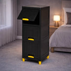 Grozaro Multi Layer Design Flip Top Modular Storage Cabinet Black (3 Layer)