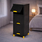 Grozaro Multi Layer Design Flip Top Modular Storage Cabinet Black (3 Layer)