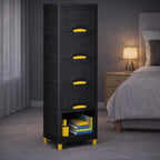 Grozaro Multi Layer Design Flip Top Modular Storage Cabinet Black (5 Layer)