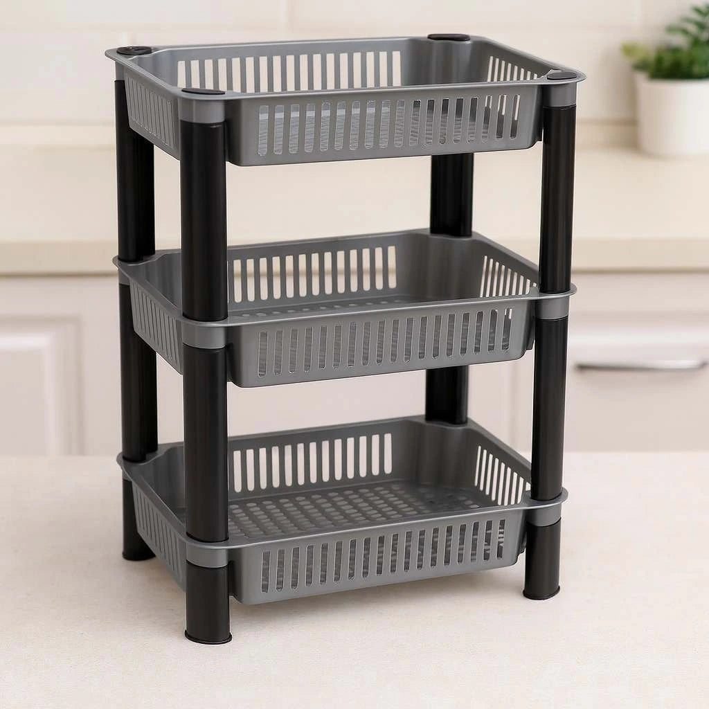 Grozaro 3 Layer Foldable Storage Cart for Home & Kitchen