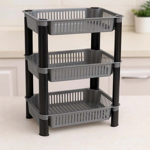 Grozaro 3 Layer Foldable Storage Cart for Home & Kitchen