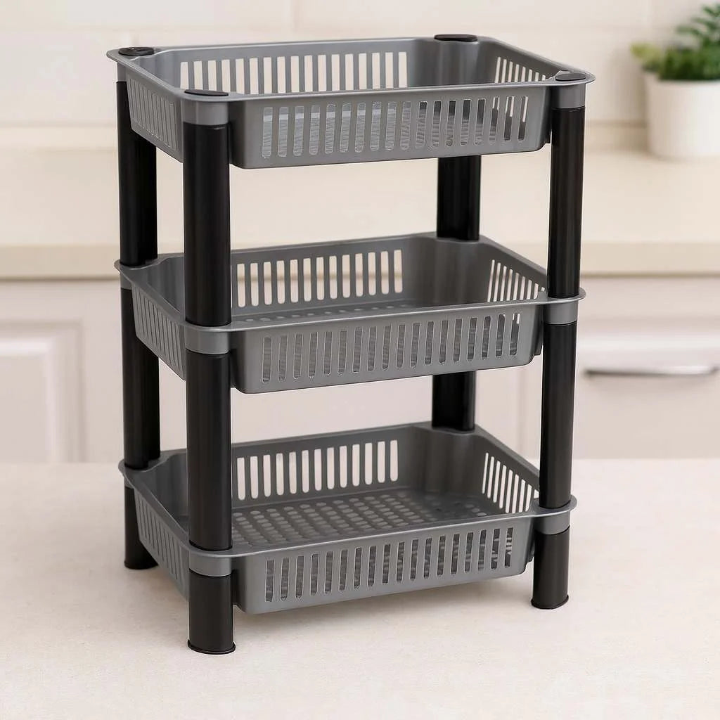 Grozaro 3 Layer Foldable Storage Cart for Home & Kitchen