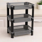 Grozaro 3 Layer Foldable Storage Cart for Home & Kitchen
