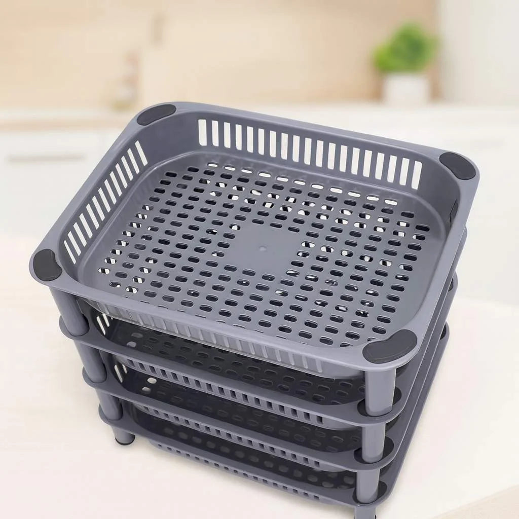 Grozaro 3 Layer Foldable Storage Cart for Home & Kitchen
