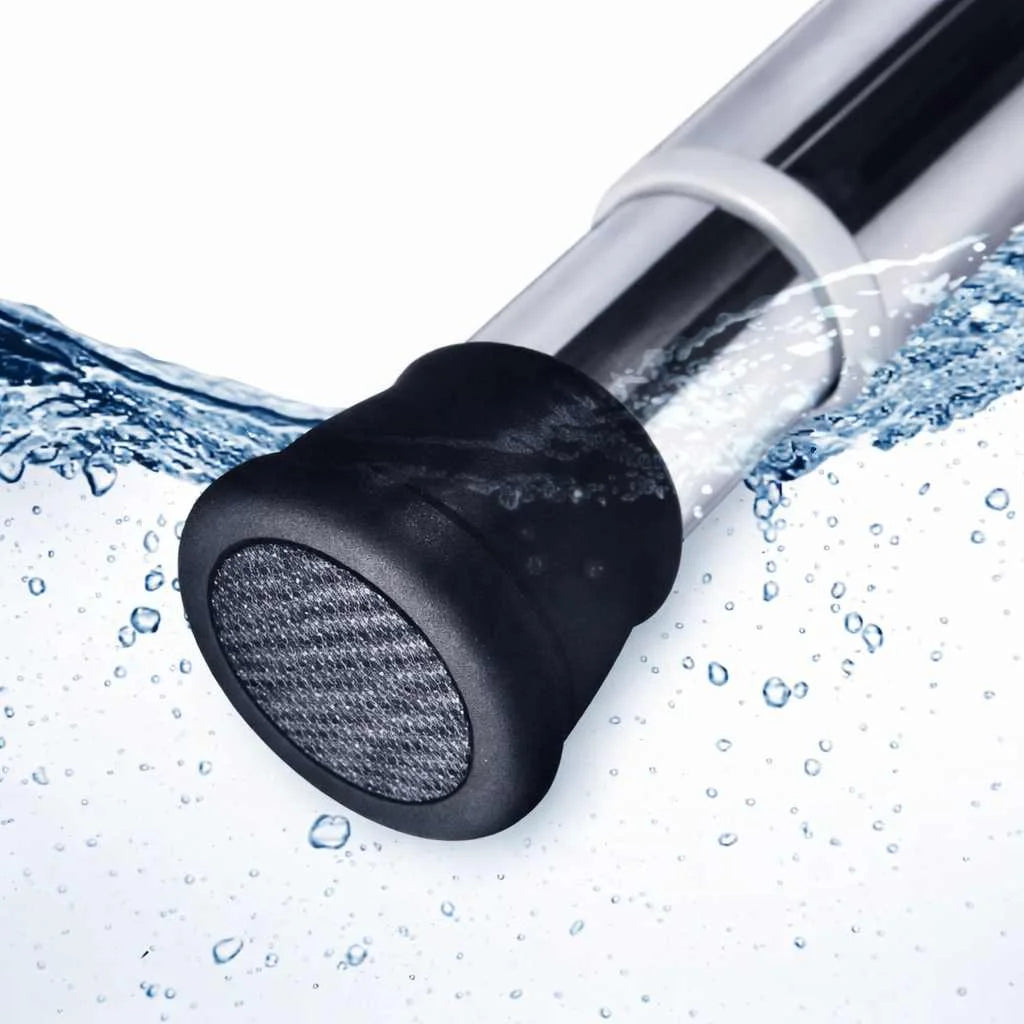 Grozaro Premium Stainless Steel 85CM Adjustable No-Drill Tension Rod with Black Non-Slip Rubber End Caps