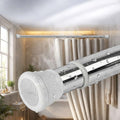 Grozaro Premium Stainless Steel 105CM Adjustable No-Drill Tension Rod with White Non-Slip Rubber End Caps