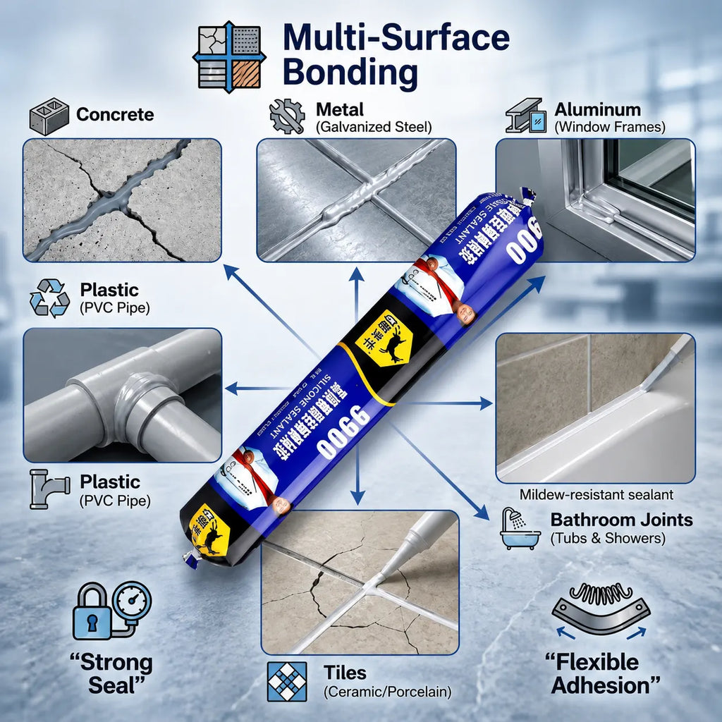 Grozaro  Waterproof Silicone Sealant Adhesive for Roof & Leakage Repair | Weather Resistant |