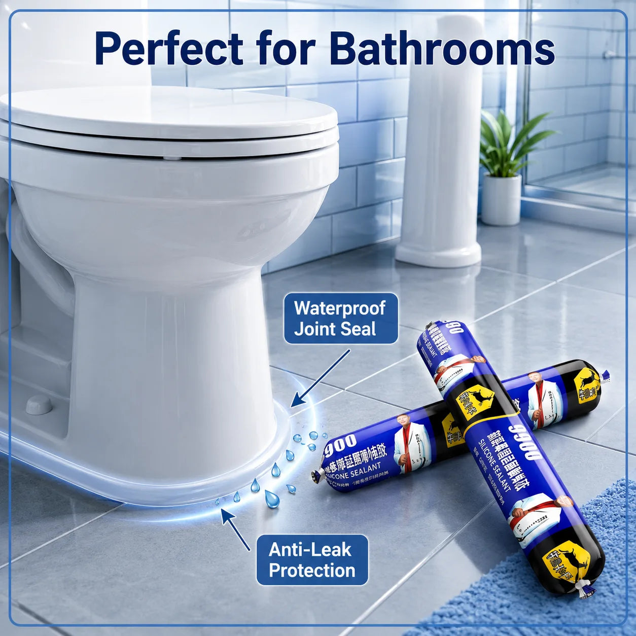 Grozaro  Waterproof Silicone Sealant Adhesive for Roof & Leakage Repair | Weather Resistant |