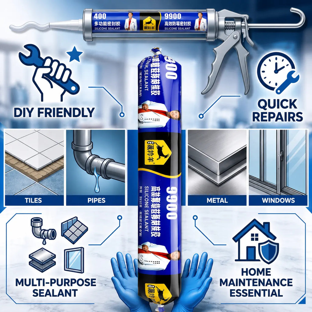 Grozaro  Waterproof Silicone Sealant Adhesive for Roof & Leakage Repair | Weather Resistant |