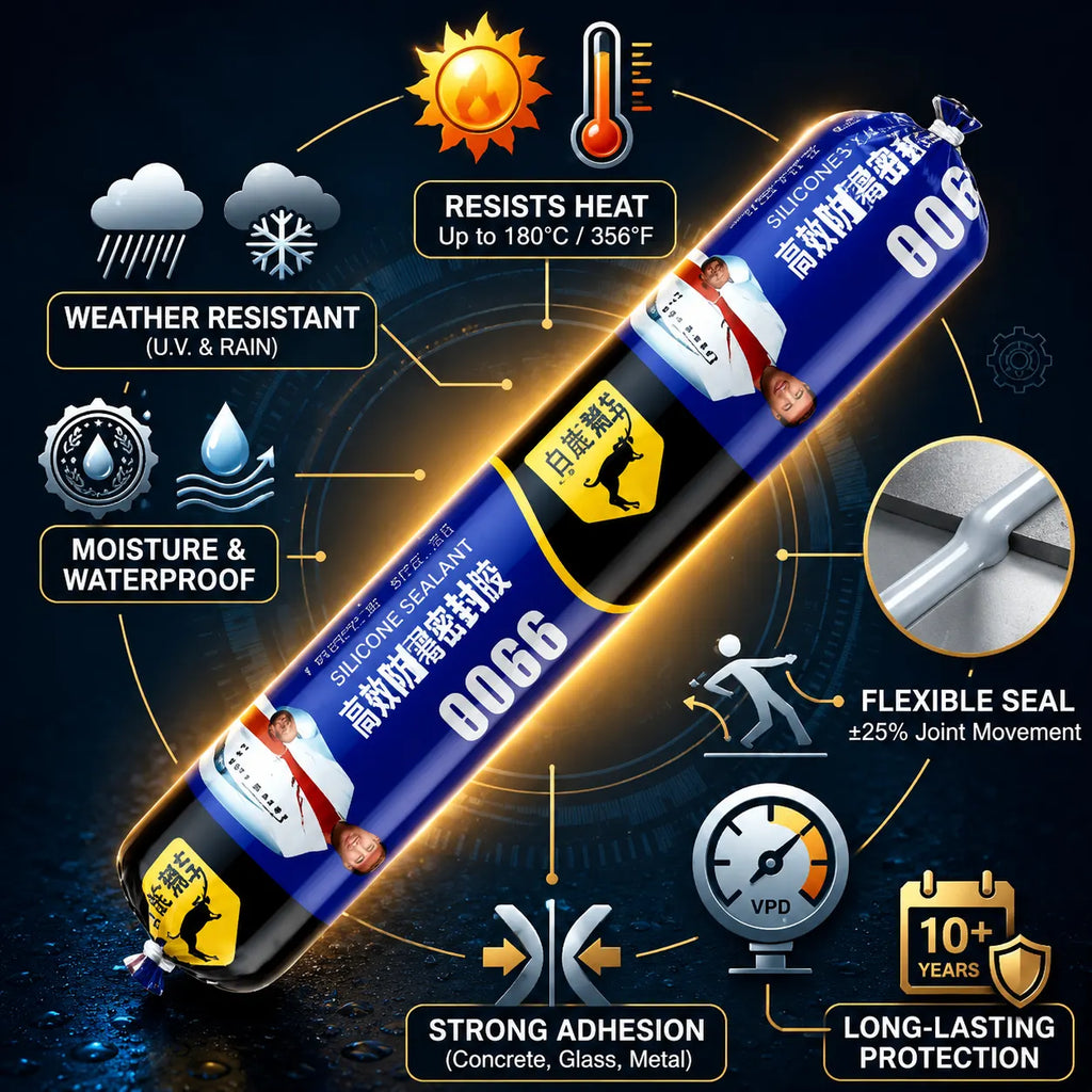 Grozaro  Waterproof Silicone Sealant Adhesive for Roof & Leakage Repair | Weather Resistant |