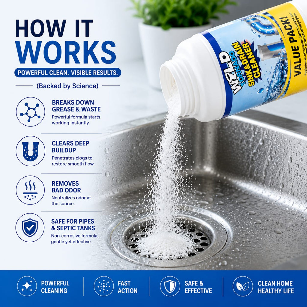 (Buy 1 Get 1 Free) Powerful Sink and Drain Cleaning Powder | 200gm Each Pack