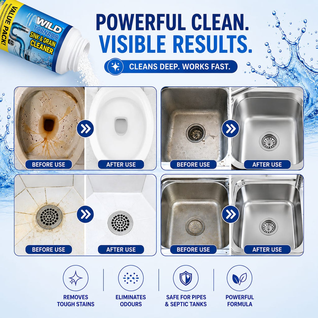 (Buy 1 Get 1 Free) Powerful Sink and Drain Cleaning Powder | 200gm Each Pack