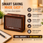 Wooden Money Saving Box Up To 1,00,000 (One Lakh)