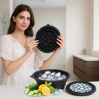 Grozaro Foldable Black Ice Face Bowl | Cold Therapy Facial Skincare Bowl for Glowing Skin