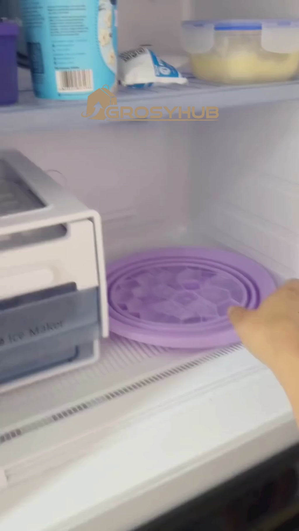 Grozaro Foldable Purple Ice Face Bowl | Cold Therapy Facial Skincare Bowl