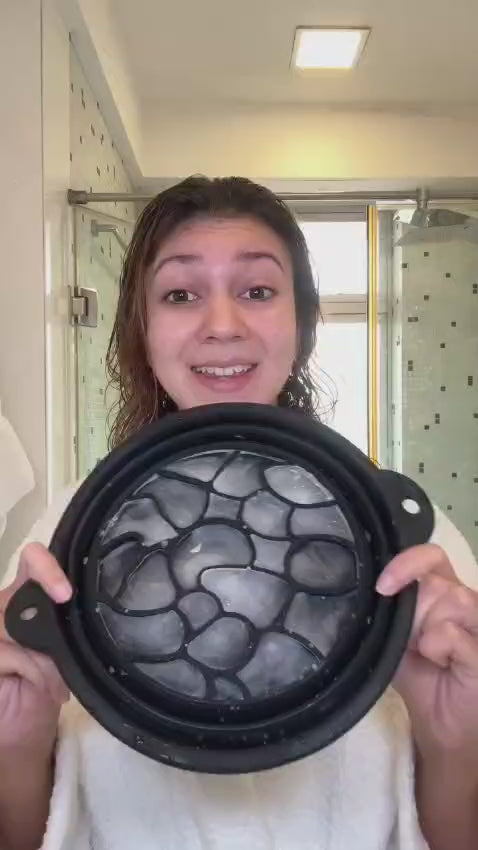 Grozaro Foldable Black Ice Face Bowl | Cold Therapy Facial Skincare Bowl for Glowing Skin