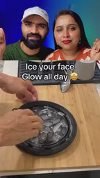 Grozaro Foldable Black Ice Face Bowl | Cold Therapy Facial Skincare Bowl for Glowing Skin